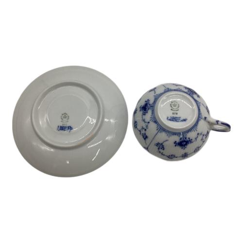 ROYAL COPENHAGEN (ロイヤル・コペンハーゲン) ティーカップ&ソーサー ブルーフルーテッド・プレイン