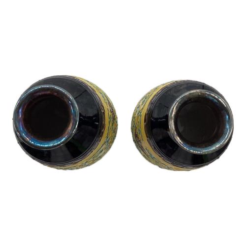 大日本永楽造 (ダイニホンエイラクヅクリ) 酒器揃 変色有 純銀製内張 黄交趾 お猪口5・徳利2