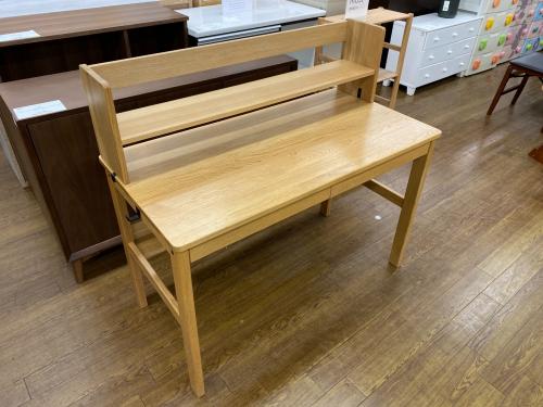 無印良品 (ムジルシリョウヒン) オーク無垢材デスク(上置き棚付き)