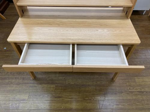 無印良品 (ムジルシリョウヒン) オーク無垢材デスク(上置き棚付き)