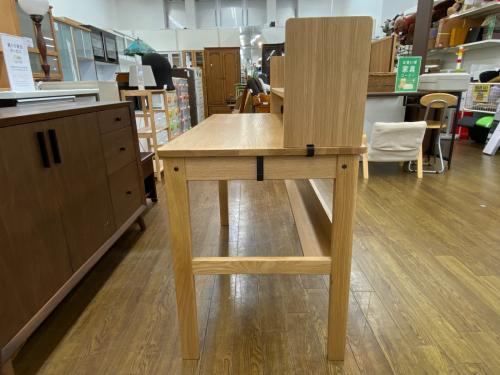 無印良品 (ムジルシリョウヒン) オーク無垢材デスク(上置き棚付き)