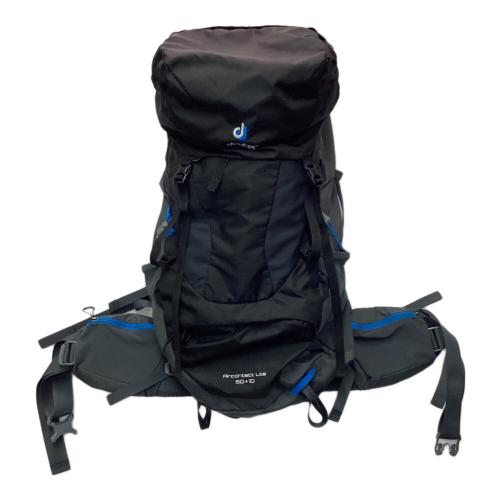 deuter (ドイター) バックパック ブラック×ブルー Aircontact lite 50+10（エアコンタクトライト50+10）