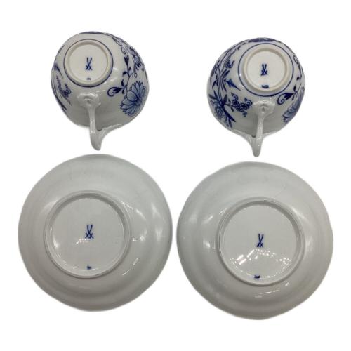 Meissen (マイセン) ティー・コーヒー兼用 カップ&ソーサー 562・572 ブルーオニオン 2Pセット