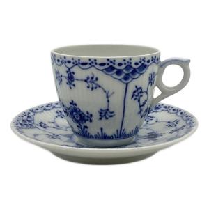 ROYAL COPENHAGEN (ロイヤル・コペンハーゲン) コーヒーカップ&ソーサー ブルーフルーテッド・ハーフレース