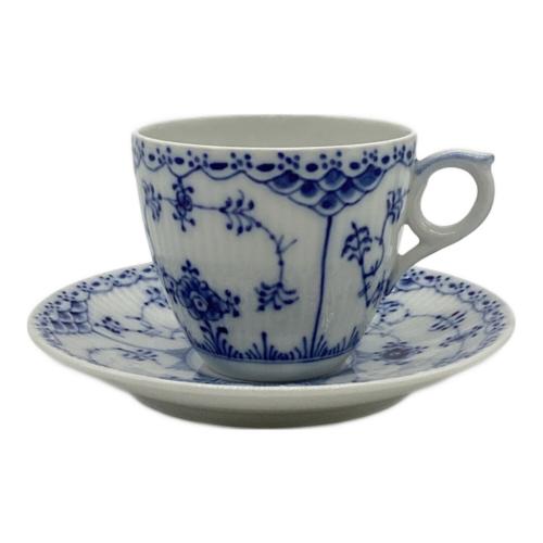 ROYAL COPENHAGEN (ロイヤル・コペンハーゲン) コーヒーカップ&ソーサー ブルーフルーテッド・ハーフレース