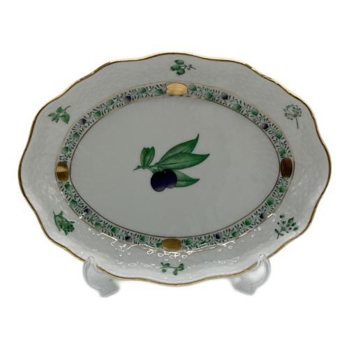 Herend (ヘレンド) オーバルディッシュ グリーン アピシウスハーブ