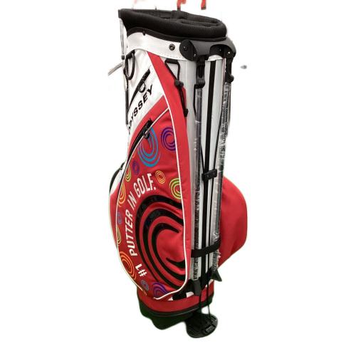 ま*ご様 ODYSSEY キャディバッグ ホワイト/ブラック/レッド ま*ご様 ODYSSEY キャディバッグ ホワイト/ブラック/レッド