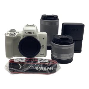 CANON (キヤノン) ミラーレスカメラ ダブルズームキット EOS Kiss M2 EF-M15-45・M55-200 IS STM Kit ホワイト