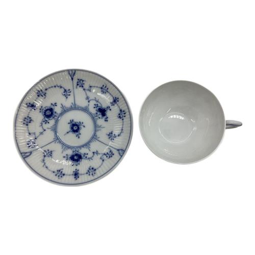 ROYAL COPENHAGEN (ロイヤル・コペンハーゲン) ティーカップ&ソーサー ブルーフルーテッド・プレイン
