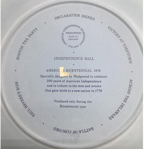 Wedgwood (ウェッジウッド) バイセンテニアルプレート アメリカ独立記念品 ジャスパー 1976年