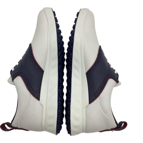 ECCO (エコー) メンズ レザーウォータープルーフゴルフシューズ 24.5㎝ ホワイト/マリーン