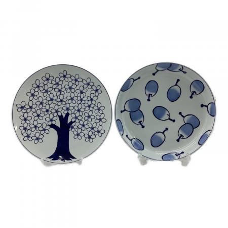 源右衛門窯 (ゲンエモンガマ) 染付プルーン 大皿・深皿セット