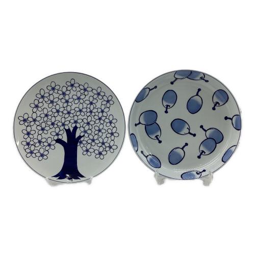 源右衛門窯 (ゲンエモンガマ) 染付プルーン 大皿・深皿セット