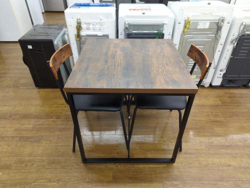 ニトリ ダイニング3点セット DTステイン70MBR/DCステインSD MBR