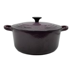LE CREUSET (ルクルーゼ) 両手鍋 ココット ロンド 22cm パープル