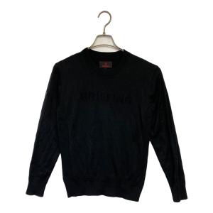 BRIEFING (ブリーフィング) ゴルフウェア(トップス) シルク混ロゴニットセーターBRG211M11 メンズ SIZE S ブラック