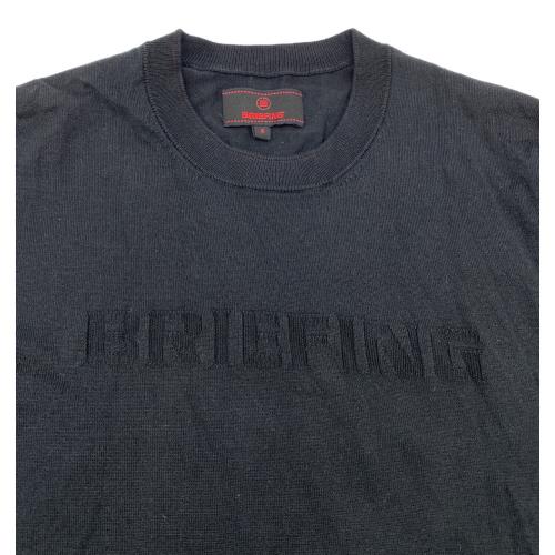 BRIEFING (ブリーフィング) ゴルフウェア(トップス) シルク混ロゴニットセーターBRG211M11 メンズ SIZE S ブラック
