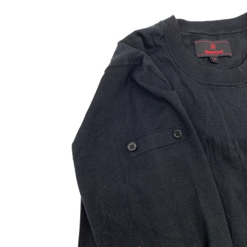 BRIEFING (ブリーフィング) ゴルフウェア(トップス) シルク混ロゴニットセーターBRG211M11 メンズ SIZE S ブラック