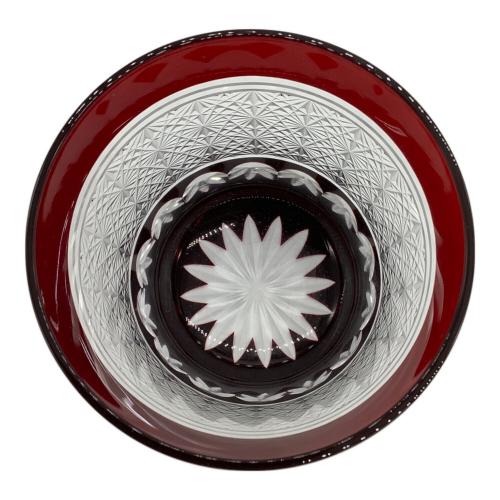 すみだ江戸切子館（スミダエドキリコカン）江戸切子 オールドグラス 菊繋ぎ紋様 紅