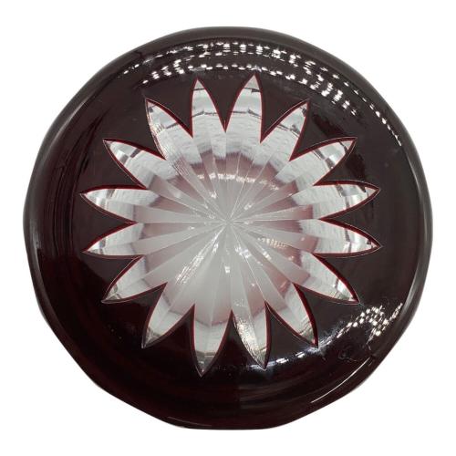 すみだ江戸切子館（スミダエドキリコカン）江戸切子 オールドグラス 菊繋ぎ紋様 紅