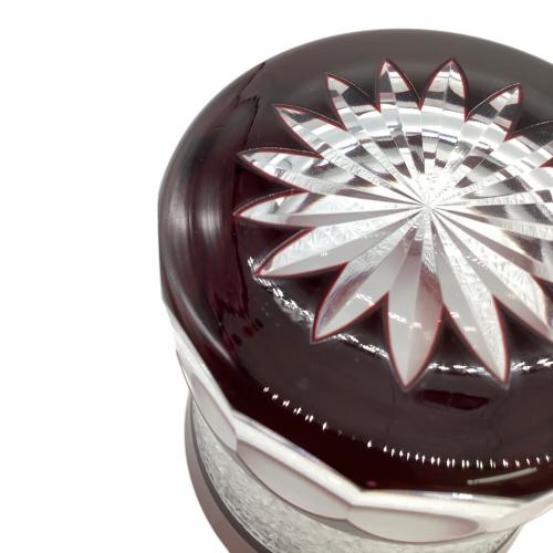 すみだ江戸切子館（スミダエドキリコカン）江戸切子 オールドグラス 菊繋ぎ紋様 紅