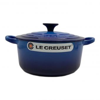 LE CREUSET (ルクルーゼ) 両手鍋 ココット ロンド 18㎝ アズールブルー