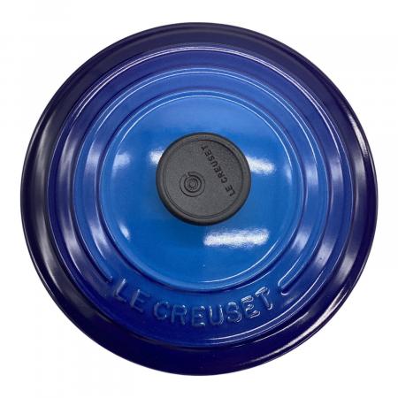 LE CREUSET (ルクルーゼ) 両手鍋 ココット ロンド 18㎝ アズールブルー