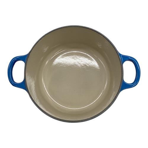 LE CREUSET (ルクルーゼ) 両手鍋 ココット ロンド 18㎝ アズールブルー