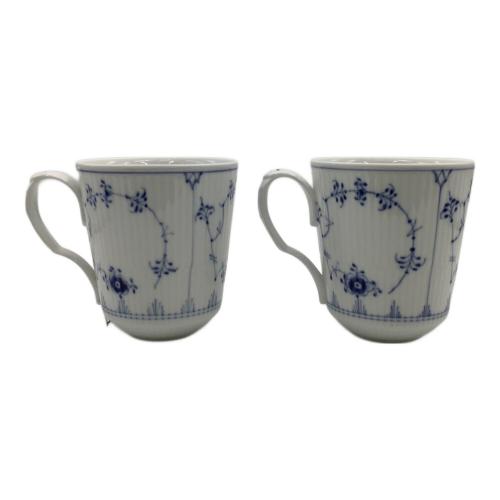 ROYAL COPENHAGEN (ロイヤル・コペンハーゲン) マグカップ 380ml ペアセット Blue Fluted Plain（ブルーフルーテッド プレイン）