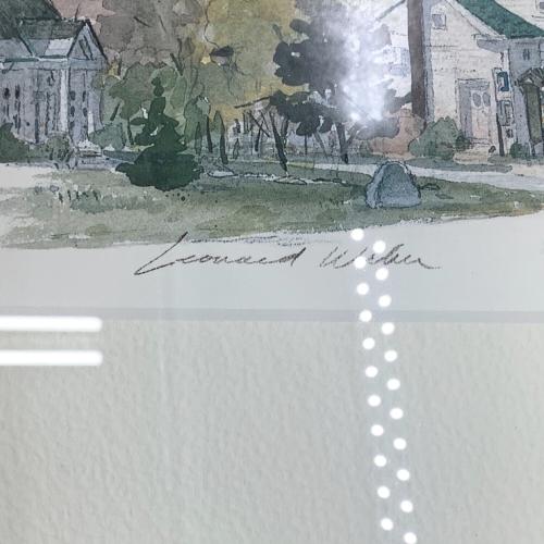 レオナルド ウェーバー　？ マサチューセッツ州モントレーの村 レオナルドウェーバー作 アート