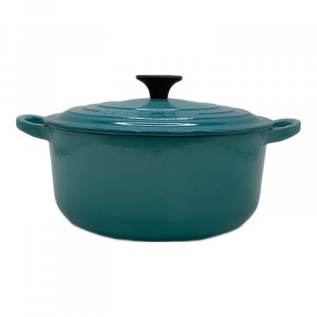 LE CREUSET (ルクルーゼ) 両手鍋 ココット ロンド 20㎝ カリビアン