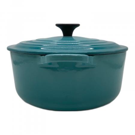 LE CREUSET 両手鍋 20カリビアンブルー LE CREUSET (ルクルーゼ) 両手鍋 ココット ロンド 20㎝ カリビアン