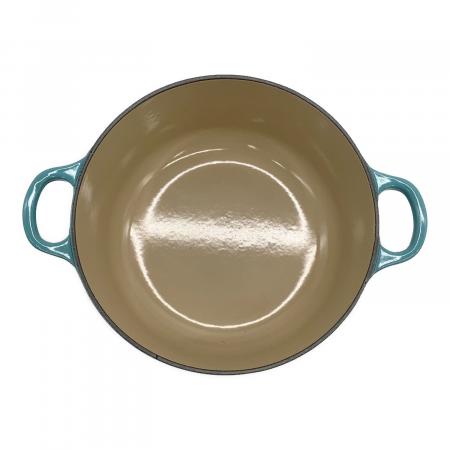 LE CREUSET (ルクルーゼ) 両手鍋 ココット ロンド 20㎝ カリビアン