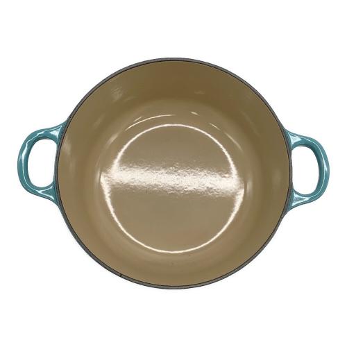 LE CREUSET (ルクルーゼ) 両手鍋 ココット ロンド 20㎝ カリビアンブルー