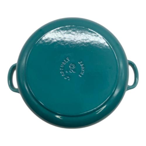 LE CREUSET (ルクルーゼ) 両手鍋 ココット ロンド 20㎝ カリビアンブルー