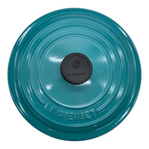 LE CREUSET (ルクルーゼ) 両手鍋 ココット ロンド 20㎝ カリビアンブルー
