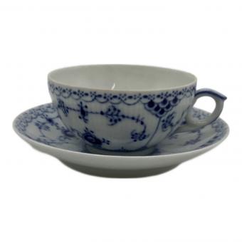 ROYAL COPENHAGEN (ロイヤル・コペンハーゲン) ティーカップ&ソーサー ブルーフルーテッド・ハーフレース