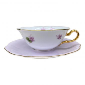 大倉陶園 (オオクラトウエン) カップ&ソーサー 花菫シリーズ ナガハシスミレ
