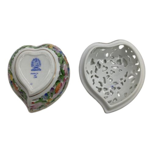 Herend (ヘレンド) ハート型透かしボンボニエール ファンタジー 6202/C