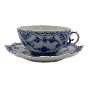ROYAL COPENHAGEN (ロイヤル・コペンハーゲン) ティーカップ&ソーサー ブルーフルーテッド フルレース 1130