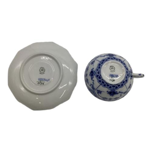 ROYAL COPENHAGEN (ロイヤル・コペンハーゲン) ティーカップ&ソーサー ブルーフルーテッド フルレース 1130