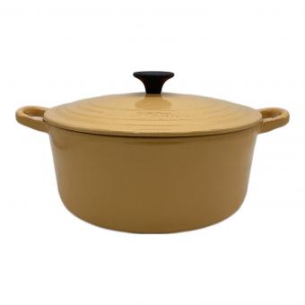 LE CREUSET (ルクルーゼ) 両手鍋 COCOTTE RONDE（ココット・ロンド）3.4L クインスイエロー