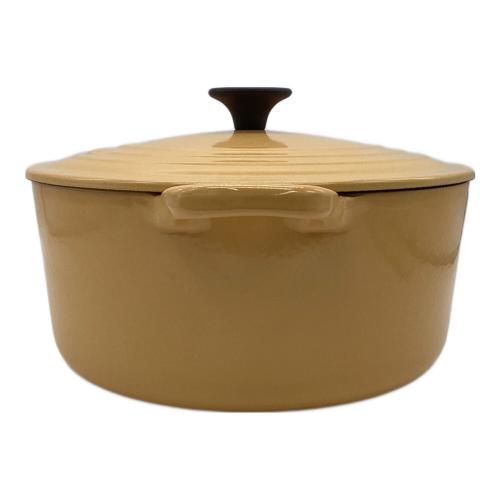 LE CREUSET (ルクルーゼ) 両手鍋 COCOTTE RONDE（ココット・ロンド）3.4L クインスイエロー