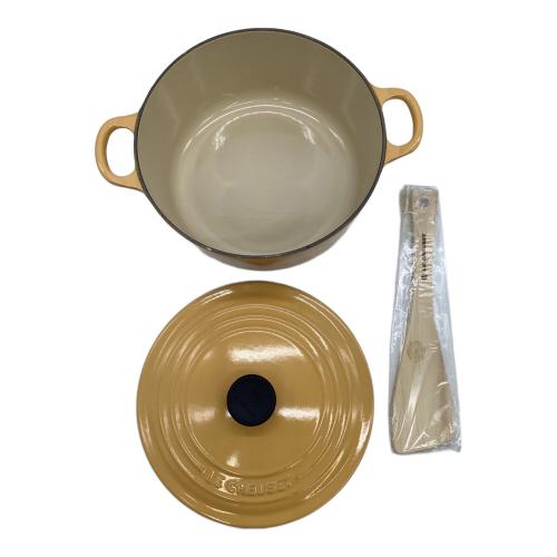 LE CREUSET (ルクルーゼ) 両手鍋 COCOTTE RONDE（ココット・ロンド）3.4L クインスイエロー