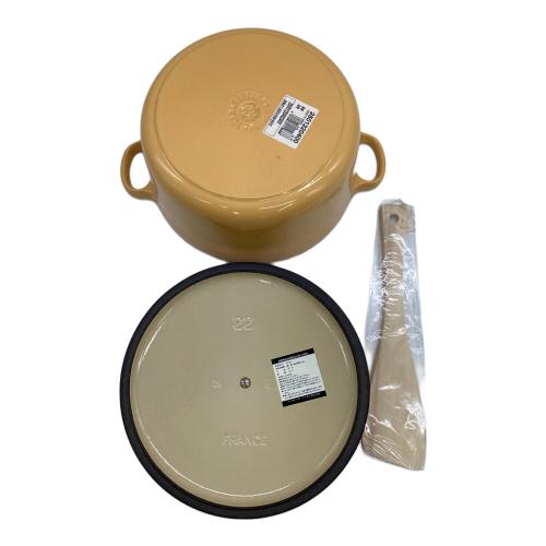LE CREUSET (ルクルーゼ) 両手鍋 COCOTTE RONDE（ココット・ロンド）3.4L クインスイエロー