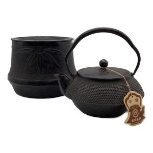 岩鋳 (イワチュウ) 南部鉄器 鉄急須志ほり・茶こぼしセット