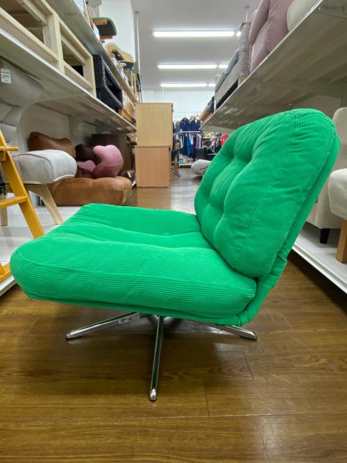 IKEA (イケア) ラウンジチェアー コーデュロイ グリーン DYVLINGE