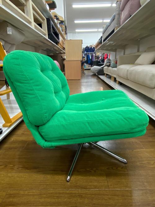 IKEA (イケア) ラウンジチェアー コーデュロイ グリーン DYVLINGE