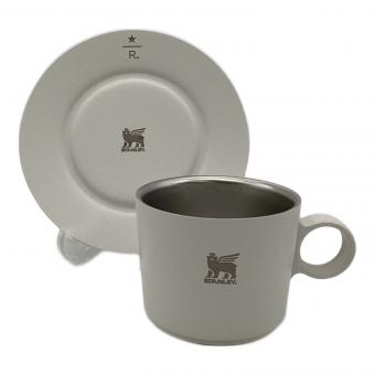 STARBUCKS COFFEE (スターバックス コーヒー) STANLEY 真空ステンレス カップ＆ソーサー ホワイト 192ml