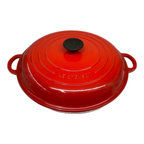 LE CREUSET (ルクルーゼ) 両手鍋 SIZE 30CM チェリーレッド ビュッフェ・キャセロール